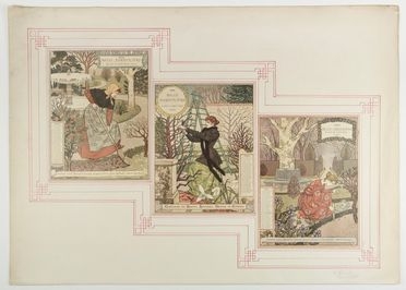  Eugne Grasset  (Losanna, 1841 - Sceaux, 1917) : Les Mois.  - Asta Stampe, disegni, carte geografiche e vedute - Libreria Antiquaria Gonnelli - Casa d'Aste - Gonnelli Casa d'Aste