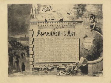  Daniel Charles Marie Mordant  (Quimper, 1853 - 1914) : Almanach de l'art.  - Asta Stampe, disegni, carte geografiche e vedute - Libreria Antiquaria Gonnelli - Casa d'Aste - Gonnelli Casa d'Aste