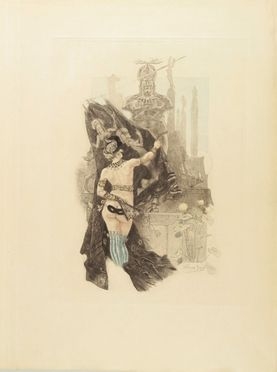  Flicien Rops  (Namur, 1833 - Essonnes, 1898) : La pudeur de Sodome.  - Asta Stampe, disegni, carte geografiche e vedute - Libreria Antiquaria Gonnelli - Casa d'Aste - Gonnelli Casa d'Aste