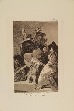  Francisco Goya y Lucientes  (Fuendetodos,, 1746 - Bordeaux,, 1828) : Nadie se conoce.  - Asta Stampe, disegni, carte geografiche e vedute - Libreria Antiquaria Gonnelli - Casa d'Aste - Gonnelli Casa d'Aste
