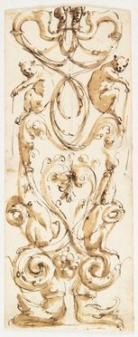  Giulio Parigi  (Firenze, 1571 - 1635) [attribuito a] : Schizzo per grottesca.  - Asta Stampe, disegni, carte geografiche e vedute - Libreria Antiquaria Gonnelli - Casa d'Aste - Gonnelli Casa d'Aste