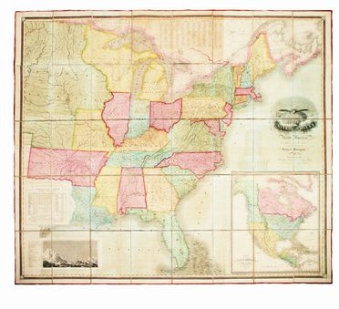  Vance David H. : Map of the United States of North America...  James Hamilton Young  - Asta Stampe, disegni, carte geografiche e vedute - Libreria Antiquaria Gonnelli - Casa d'Aste - Gonnelli Casa d'Aste