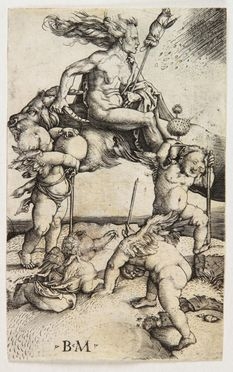  Benedetto Montagna  (Vicenza, 1481 - Vicenza, 1553) : La strega.  - Asta Stampe, disegni, carte geografiche e vedute - Libreria Antiquaria Gonnelli - Casa d'Aste - Gonnelli Casa d'Aste