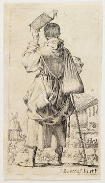  Giovenale Boetto  (Fossano, 1604 - Fossano, 1678) : Padre Cappuccino.  - Asta Stampe, disegni, carte geografiche e vedute - Libreria Antiquaria Gonnelli - Casa d'Aste - Gonnelli Casa d'Aste