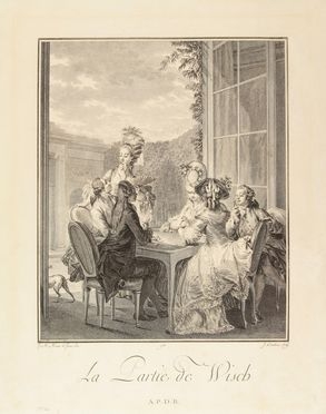  Jean-Michel Moreau  (Parigi, 1741 - 1814) [da] : La Partie de Wisch.  - Asta Stampe, disegni, carte geografiche e vedute - Libreria Antiquaria Gonnelli - Casa d'Aste - Gonnelli Casa d'Aste