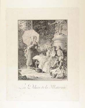  Jean-Michel Moreau  (Parigi, 1741 - 1814) [da] : Les Délices de la Maternité.  - Asta Stampe, disegni, carte geografiche e vedute - Libreria Antiquaria Gonnelli - Casa d'Aste - Gonnelli Casa d'Aste