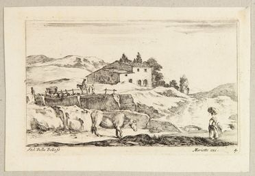  Stefano Della Bella  (Firenze, 1610 - 1664) : 3 Paesaggi.  - Asta Stampe, disegni, carte geografiche e vedute - Libreria Antiquaria Gonnelli - Casa d'Aste - Gonnelli Casa d'Aste