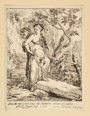  Honewijk de Deyster  (Bruges, 1656 - 1711) : Allegoria femminile.  - Asta Stampe, disegni, carte geografiche e vedute - Libreria Antiquaria Gonnelli - Casa d'Aste - Gonnelli Casa d'Aste