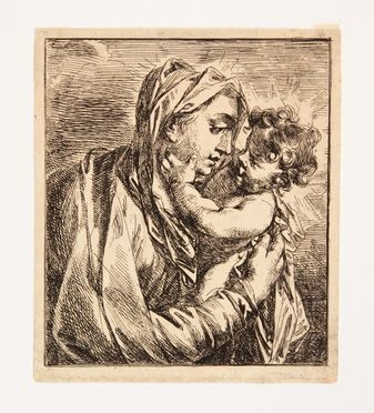  Jacob De Wit  (Amsterdam, 1695 - 1754) : Madonna col Bambino.  - Asta Stampe, disegni, carte geografiche e vedute - Libreria Antiquaria Gonnelli - Casa d'Aste - Gonnelli Casa d'Aste