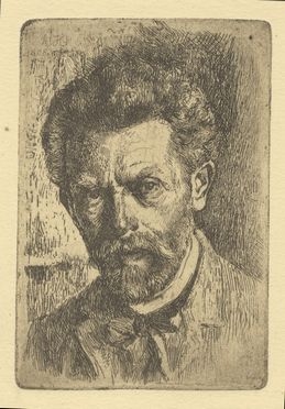  Alfonso Hollnder  (Ratisbona, 1845 - Firenze, 1923) : Autoritratto.  - Asta Stampe e Disegni - Libreria Antiquaria Gonnelli - Casa d'Aste - Gonnelli Casa d'Aste