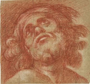  Alessandro Tiarini  (Bologna, 1577 - 1668) : Studio di testa virile.  - Asta Stampe e Disegni - Libreria Antiquaria Gonnelli - Casa d'Aste - Gonnelli Casa d'Aste