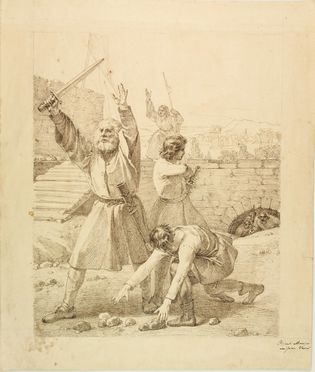  Carlo Arienti  (Arcore, 1801 - Bologna, 1873) : Soggetto storico medievale.  - Auction Prints and Drawings - Libreria Antiquaria Gonnelli - Casa d'Aste - Gonnelli Casa d'Aste