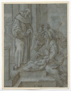  Lucio Massari  (Bologna, 1569 - 1633) : Miracolo di San Benedetto.  - Auction Prints and Drawings - Libreria Antiquaria Gonnelli - Casa d'Aste - Gonnelli Casa d'Aste