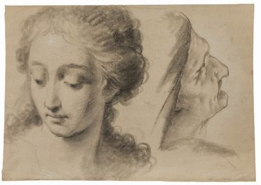  Jacopo Guarana  (Verona, 1720 - Venezia, 1808) : Due teste muliebri.  - Asta LIBRI, MANOSCRITTI, STAMPE E DISEGNI - Libreria Antiquaria Gonnelli - Casa d'Aste - Gonnelli Casa d'Aste