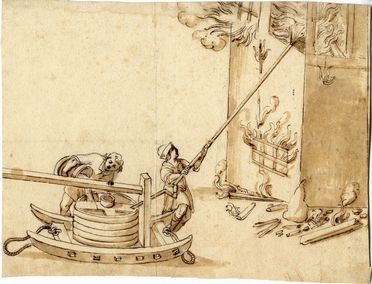  Niccol (o Nicola) Sabbatini  (Pesaro, 1574 - 1654) [attribuito a] : I Pompieri.  - Auction BOOKS, MANUSCRIPTS, PRINTS AND DRAWINGS - Libreria Antiquaria Gonnelli - Casa d'Aste - Gonnelli Casa d'Aste