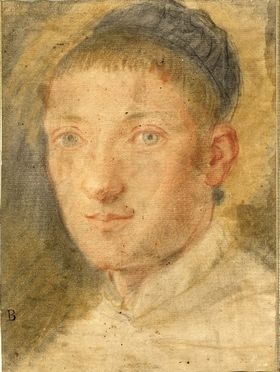  Ambrogio Figino  (Milano, 1548 - 1608) [attribuito a] : Ritratto di giovinetto.  - Asta LIBRI, MANOSCRITTI, STAMPE E DISEGNI - Libreria Antiquaria Gonnelli - Casa d'Aste - Gonnelli Casa d'Aste
