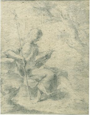  Domenico Pellegrini  (Galleria Veneta, 1759 - Roma, 1840) [attribuito a] : San Giovanni Battista nel deserto.  - Asta LIBRI, MANOSCRITTI, STAMPE E DISEGNI - Libreria Antiquaria Gonnelli - Casa d'Aste - Gonnelli Casa d'Aste