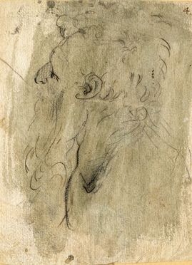  Jacopo Dal Ponte  (Bassano del Grappa,  - 1592) : Testa di vecchio di profilo.  - Asta LIBRI, MANOSCRITTI, STAMPE E DISEGNI - Libreria Antiquaria Gonnelli - Casa d'Aste - Gonnelli Casa d'Aste