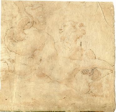  Filippo Sancasciani Gherardi  (Lucca, 1643 - 1704) [attribuito a] : Ratto di Anfitrite.  - Asta LIBRI, MANOSCRITTI, STAMPE E DISEGNI - Libreria Antiquaria Gonnelli - Casa d'Aste - Gonnelli Casa d'Aste