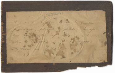 Frammento ligneo dell'urna funeraria del poeta.  Ugo Foscolo  (1778 - 1827)  - Auction BOOKS, MANUSCRIPTS, PRINTS AND DRAWINGS - Libreria Antiquaria Gonnelli - Casa d'Aste - Gonnelli Casa d'Aste