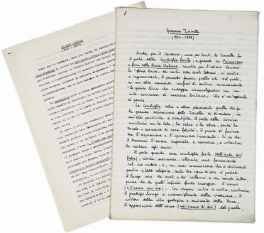  Angelini Cesare : Giacomo Zanella / (1820-1888). Testo in prosa autografo firmato.  - Asta LIBRI, MANOSCRITTI, STAMPE E DISEGNI - Libreria Antiquaria Gonnelli - Casa d'Aste - Gonnelli Casa d'Aste