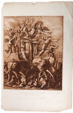  Luigi Ademollo  (Milano, 1764 - Firenze, 1849) : Trionfo della Religione in  Pio VII.  - Auction BOOKS, MANUSCRIPTS, PRINTS AND DRAWINGS - Libreria Antiquaria Gonnelli - Casa d'Aste - Gonnelli Casa d'Aste