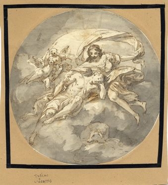  Alessandro Turchi  (Verona, 1578 - Roma, 1649) : Diana ed Endimione.  - Auction BOOKS, MANUSCRIPTS, PRINTS AND DRAWINGS - Libreria Antiquaria Gonnelli - Casa d'Aste - Gonnelli Casa d'Aste