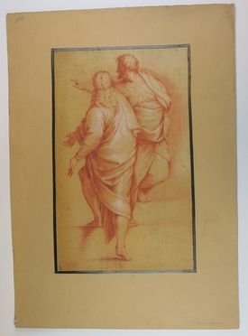 Studio di due figure (da Raffaello, Scuola di Atene).  Raffaello Sanzio  (Urbino, 1483 - Roma, 1520)  - Auction Timed Auction: Prints & drawings - Libreria Antiquaria Gonnelli - Casa d'Aste - Gonnelli Casa d'Aste